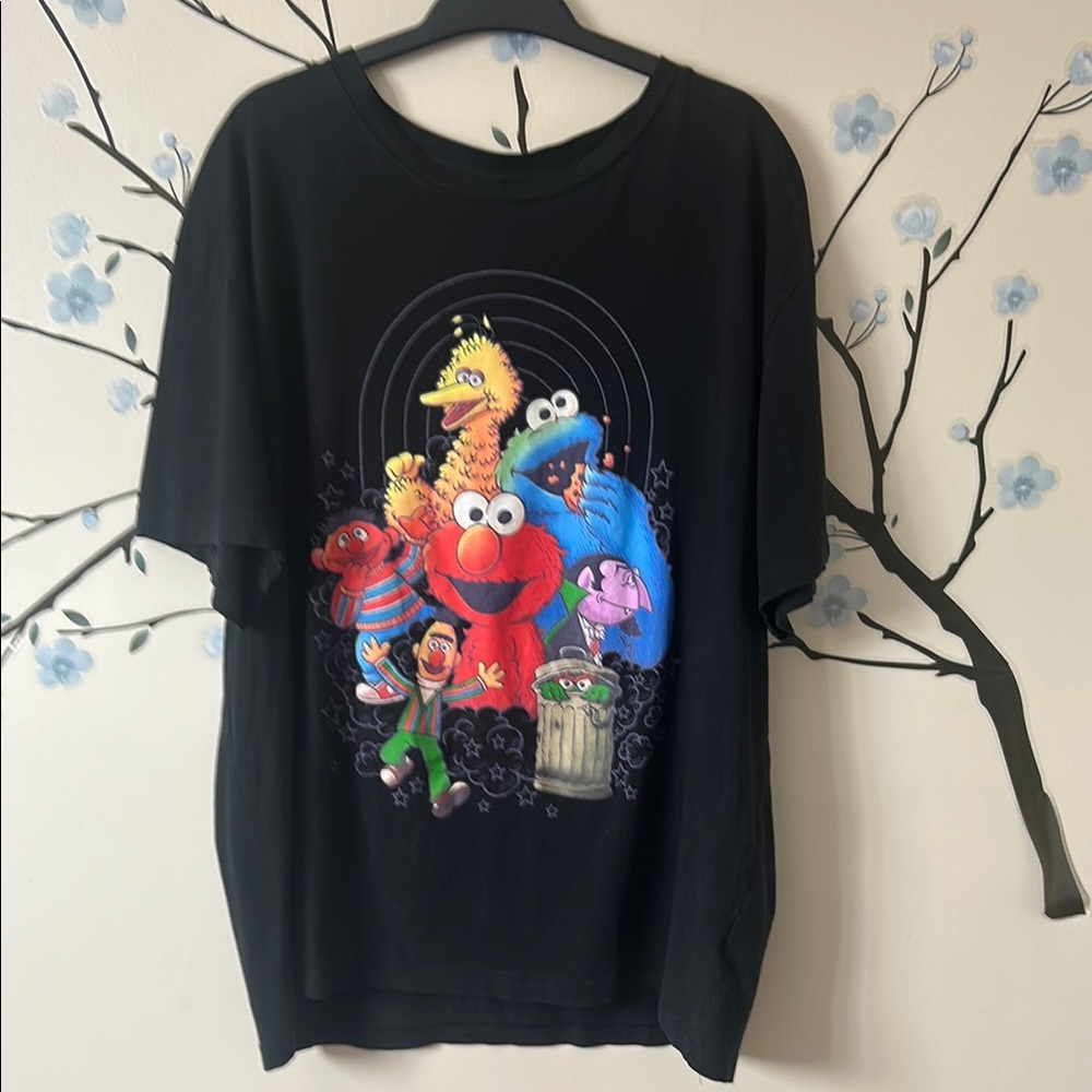 H&M  Black Sesame Street Graphic T-Shirt